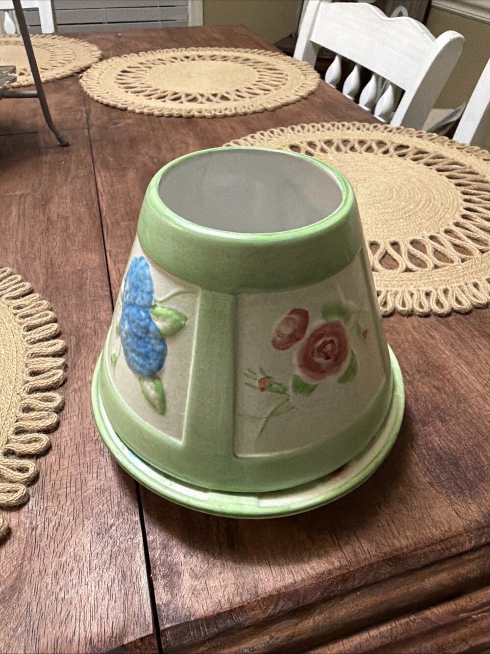 Yankee Candle Shade Topper Plate Set Large Jar Wildflowers Multicolor Springtime